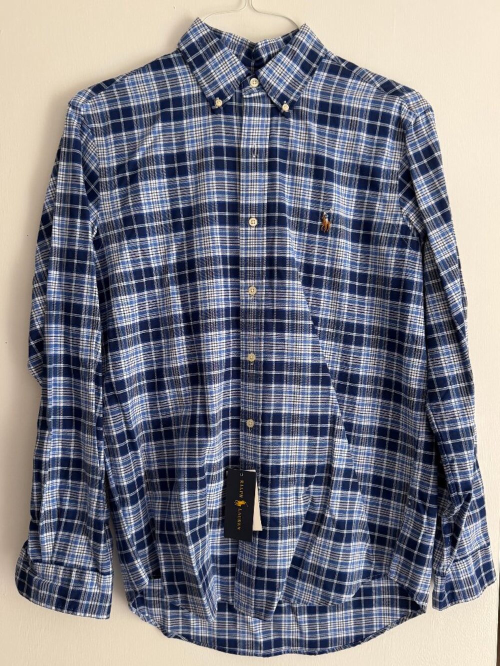 Ralph Lauren: Blue Plaid Shirt; Size M; Classic Fit; NWT